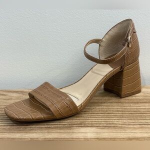 Alex Marie Tan Croc-Embossed Block Heels - Size 9 - New w/o box